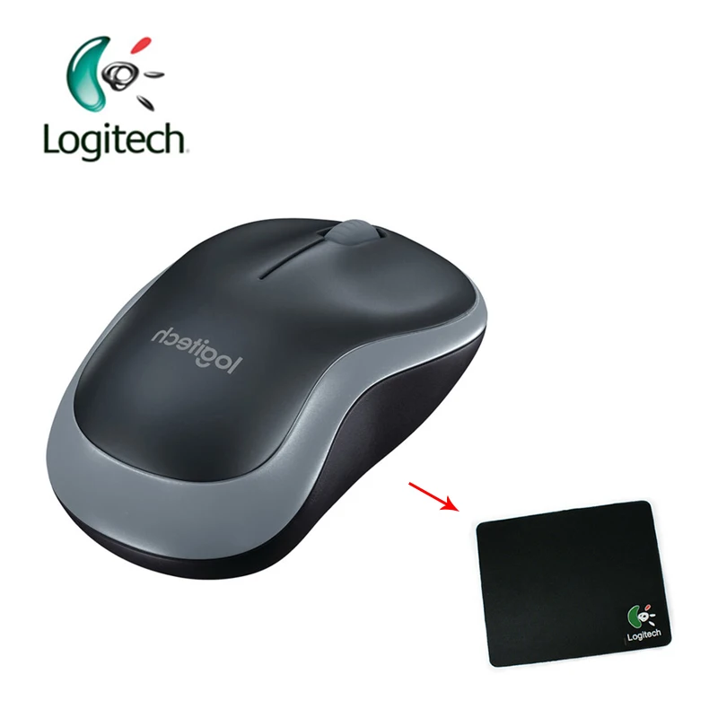 Беспроводная мышь Logitech M186 беспроводная эргономичная 2 4 ГГц 1000 точек/дюйм две руки