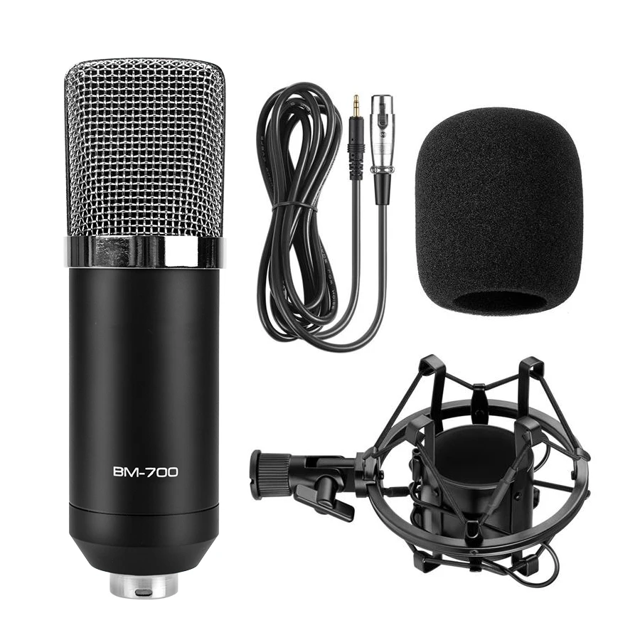 Ituf BM 700 Professional Condenser Microphone High Quality 3.5mm Wired Sound Recording microphone for computer Phantom power | Электроника