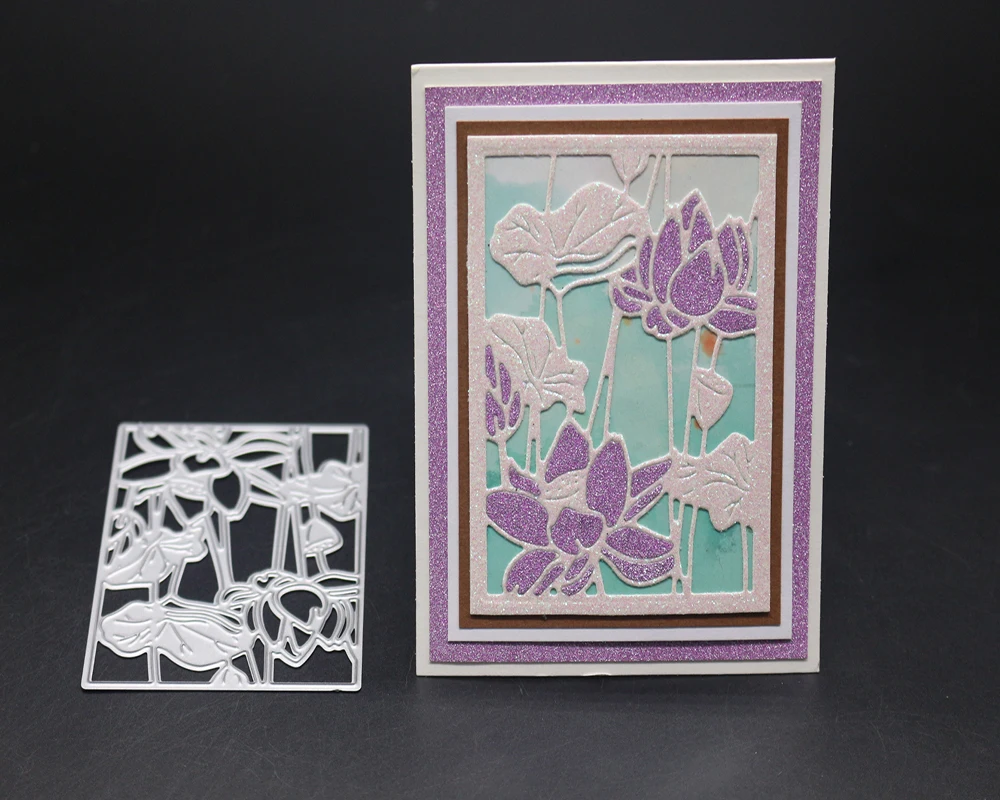 

Blooming Lotus Background Cutting Dies For DIY Scrapbooking Die Decoretive Embossing Stencial DIY Decoative Cards Die Cutter