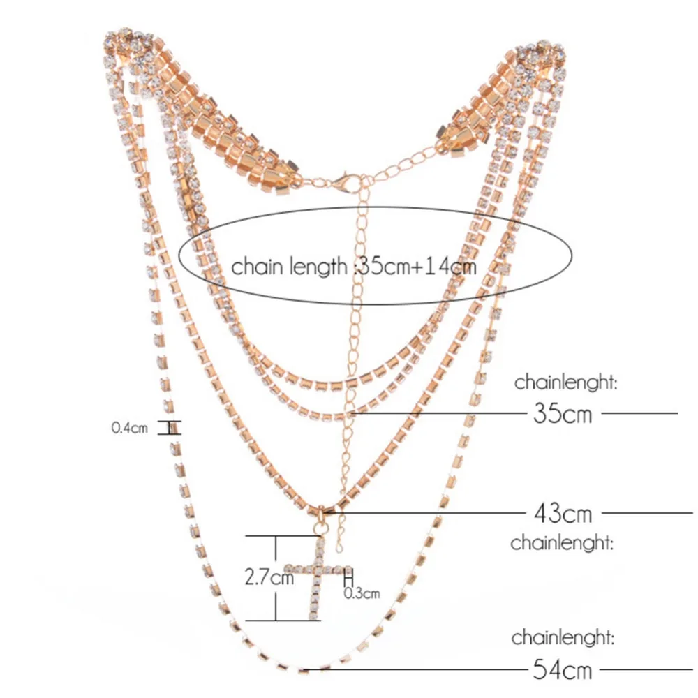 Four Seasons Style Simple Cross Multi-storey Originality Exquisite Manual Pendant Clavicular Necklace | Украшения и аксессуары