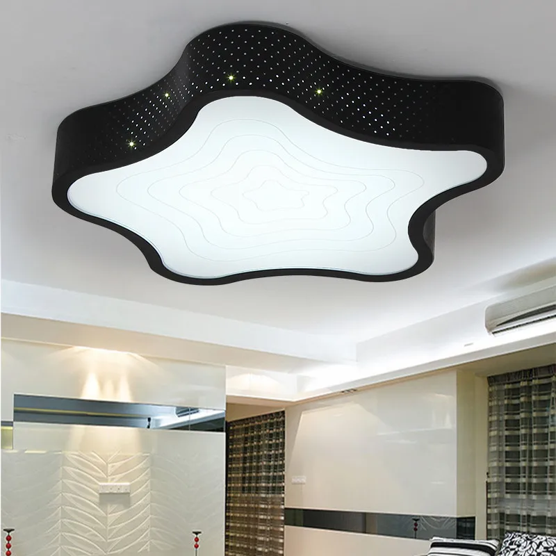 

Simple Star LED Ceiling lamp White & Black Body Bedroom Living Room Study Office Commercial Room Ceiling light AC110-240V