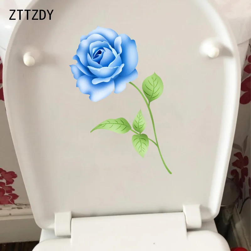 ZTTZDY 13*24 6 см синяя Роза Модная домашняя Наклейка на стену Декор креативный Туалет