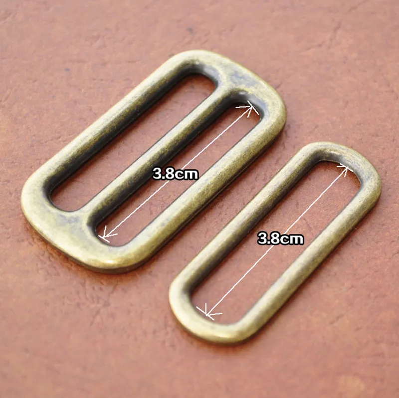 Brass2 Meetee 2/6/10 комплектов ID38mm лямки; Вьетнамки с ремешком и отделкой металлическими элементами; слайдер Тройная двухщелевая Пряжка активности квадратный крюк DIY сумка аппаратный аксессуар - Цвет: Brass2