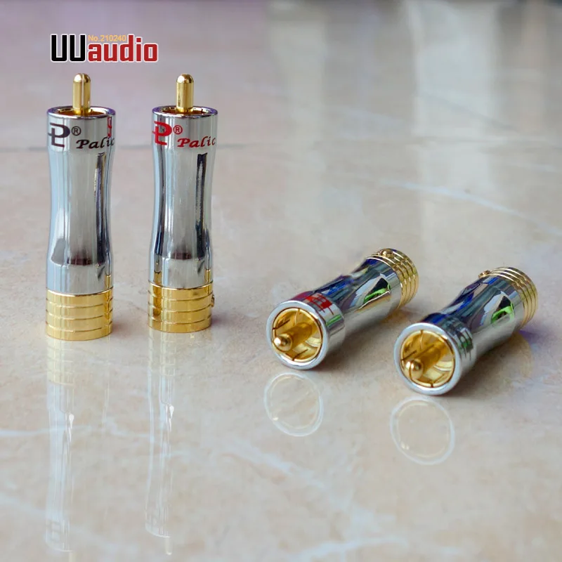 4 шт./лот Bling HIFI Разъем RCA для DIY кабеля/коаксиальных кабелей/интерфейса диаметром 8