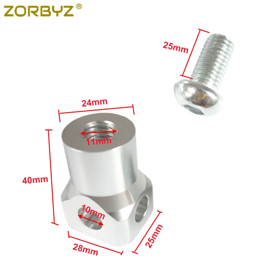 ZORBYZ серебристый Нижний Кронштейн для фары мотоцикла держатель кронштейн