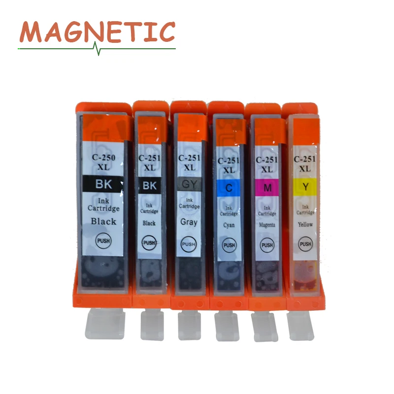 6 шт PGI250 CLI251 картридж для принтера Canon IP7220 MG5420 MG5422 MX722 MX922 MG5520 MG6420 MG5522 MG6620 IX6820 pgi