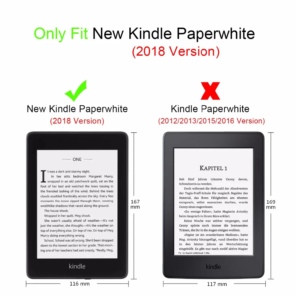 Ультратонкий смарт-чехол с откидной крышкой для Amazon Kindle Paperwhite 2018 6 " Чехол