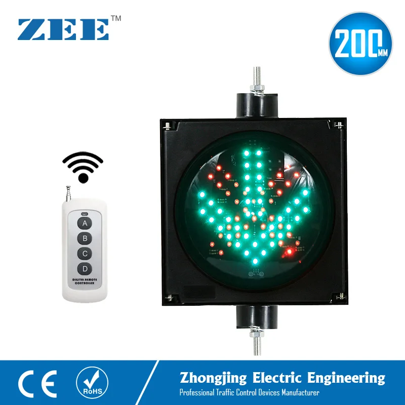 Remote Controller 200mm LED Traffic Light Red Cross Green Arrow Signals Wireless Controlled | Безопасность и защита