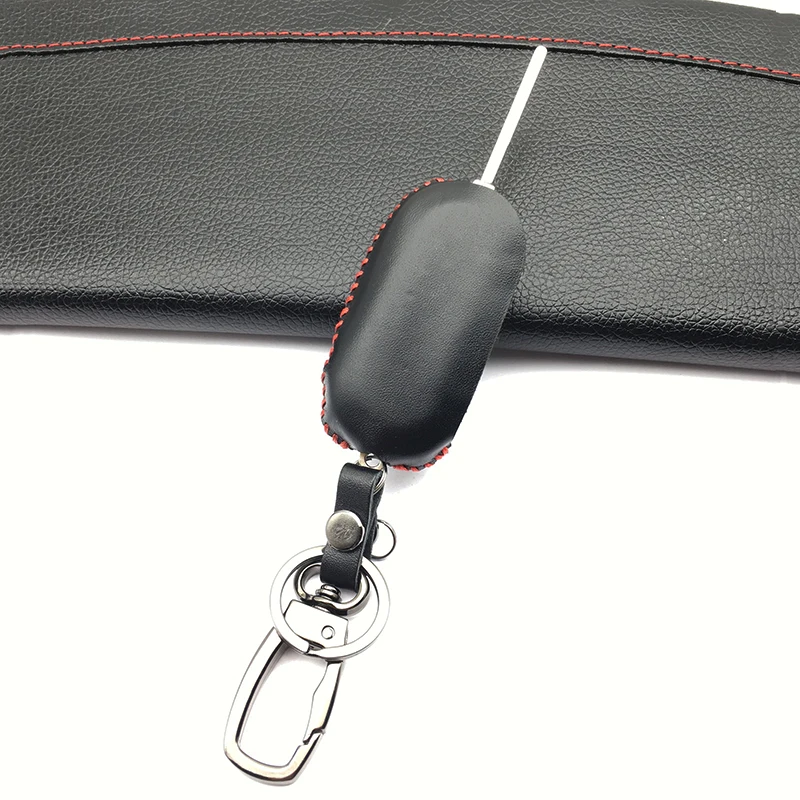 1 шт. 100% кожаный чехол для ключей верхнего слоя Fiat 500 флип-чехол с 3 кнопками