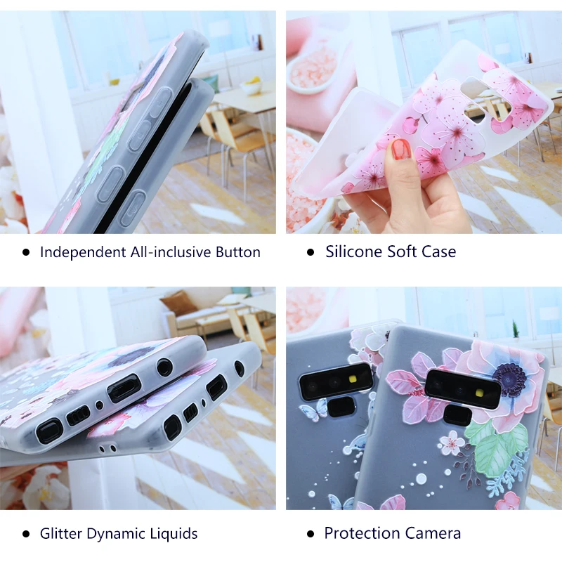 3D рельефный чехол для Samsung Galaxy A7 2018 A6 Plus J3 J5 J7 2016 A3 A5 2017 J6 J8 J4 Note 9 S7 Edge S8 S9 |