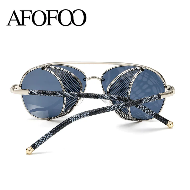 Солнцезащитные очки AFOFOO в стиле стимпанк роскошные брендовые дизайнерские
