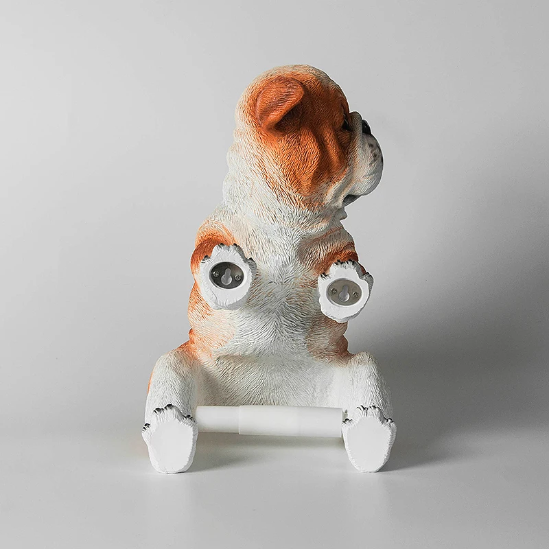 Европейская креативная коробка для ванной комнаты Yissue 3D Wang Xingren Dog бумажный держатель для полотенец, украшение на стену, бумажная коробка для хранения