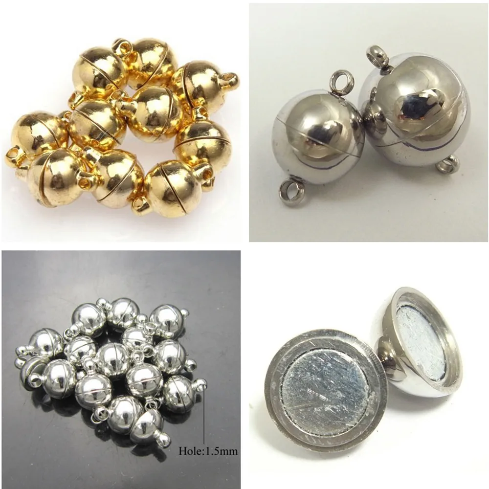 

Бусины круглые магнитные для изготовления ювелирных изделий, 10 шт.