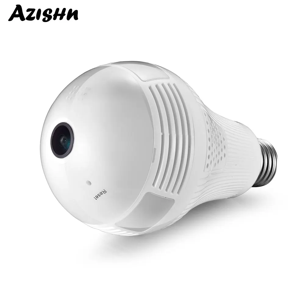 AZISHN 360 градусов панорамная WiFi ip камера 1080P 3MP 5MP HD Рыбий глаз объектив Двусторонняя