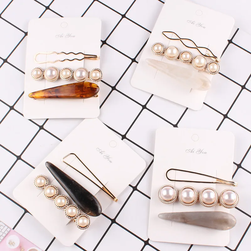 1 комплект Модный корейский стиль металлическая Золотая жемчужина нерегулярные