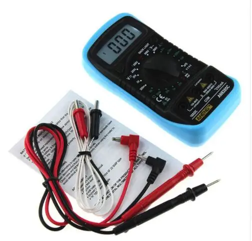 Синий ANENG AN8205C цифровой мультиметр AC/DC Измеритель Напряжения DC Амперметр тестер сопротивления температуры AC DC Ом Вольт тестер - Цвет: Синий