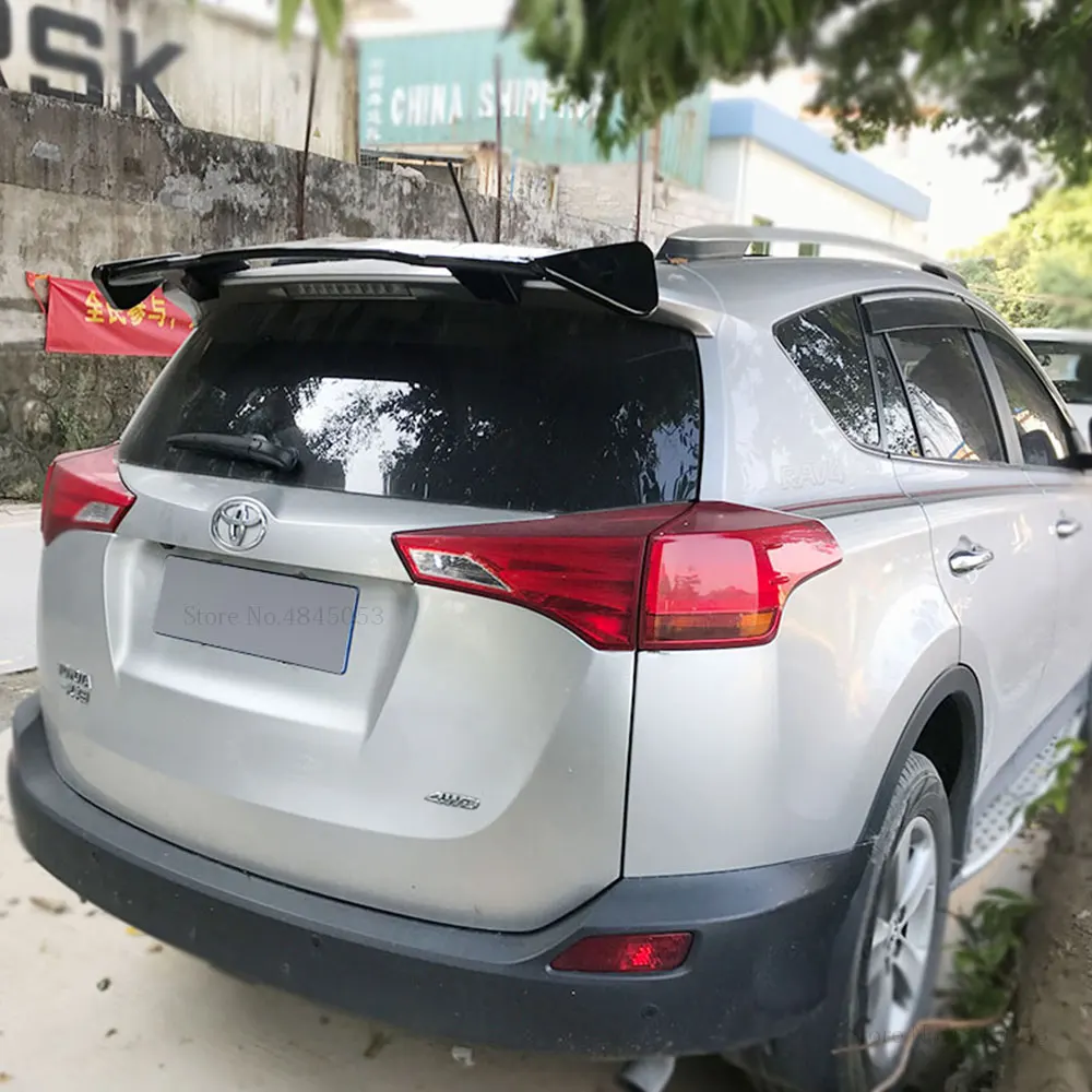 Подходит для Toyota RAV4 RAV 4 Хэтчбек 2010- черный Задний спойлер внешний абс пластиковый задний спойлер крыло крышка багажника автомобиля Стайлинг