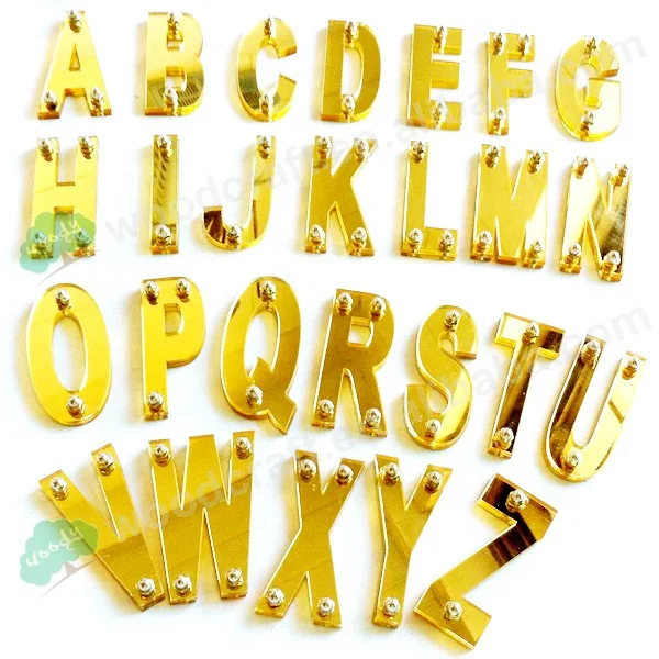 6 шт./лот оптовая продажа акриловые буквы специальные цифры с винтами для