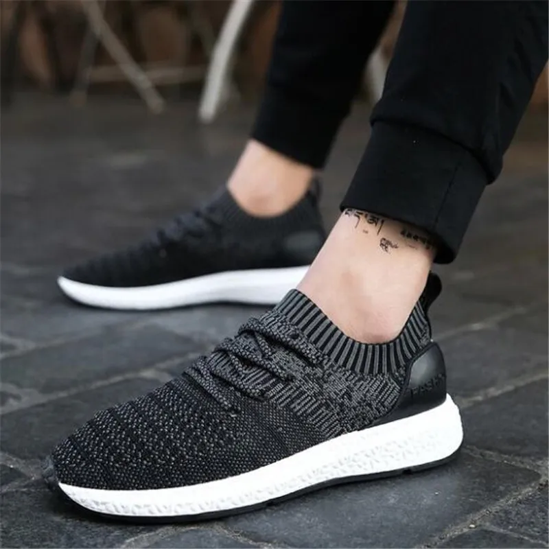 DIWEINI Ultra Light Casual Vulcanize Shoes Mens White Sneakers 2019 Lace Up Flats Man Cheap Breathable Footwear Zapatos | Обувь