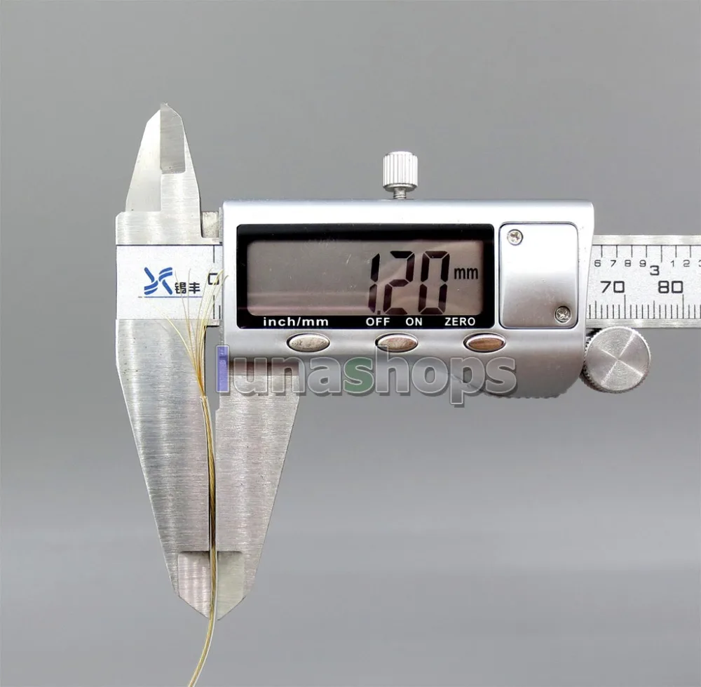 LN006222 10 м 7*0 14 мм 99.99% чистое серебро + Позолоченные наушники DIY нестандартный кабель