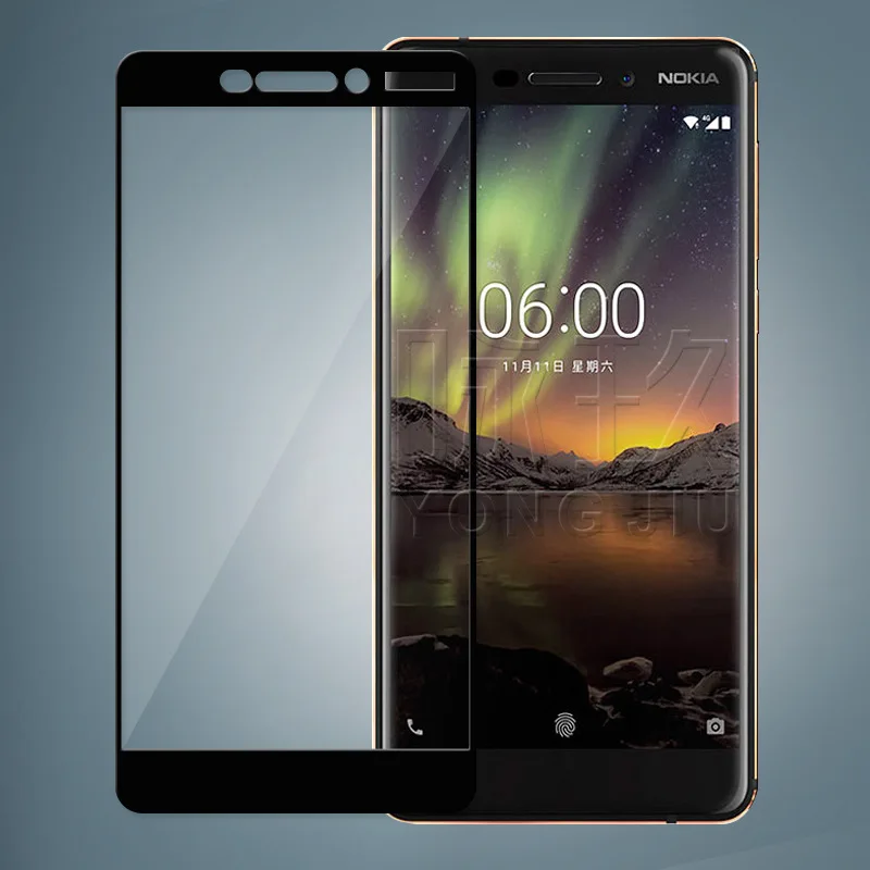 2 шт закаленное стекло для Nokia 6 2018 полное покрытие экрана Защитная пленка 1 TA 1068 1050