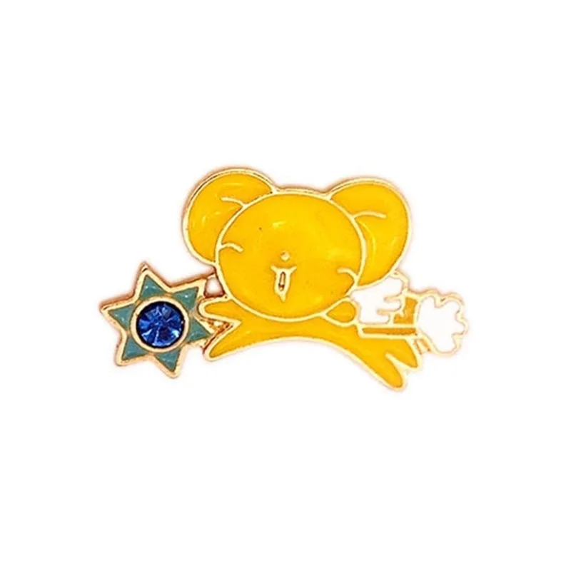 6 шт./лот, аниме, карточка, Captor Sakura, косплей, меч керо, Kinomoto, звездная палочка, ключ, эмаль, на лацкане, значок, брошь, коллекция, подарок для девочки