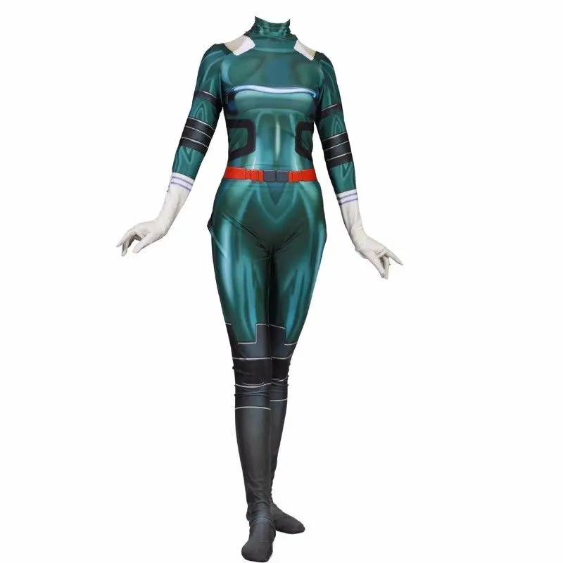 female style My Boku no Hero Academy Midoriya izku Deku, косплей костюм для мужчин и женщин, комбинезон из спандекса, костюм зентай на Хэллоуин, Рождество - Цвет: female style