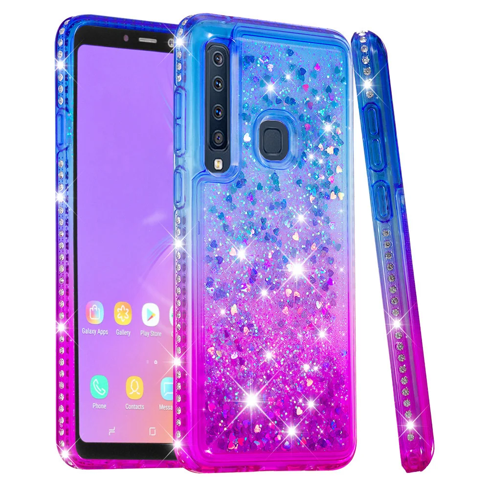 Блестящий силиконовый чехол со стразами для Samsung Galaxy A9 2018 Star Pro A9s A9200 блестящий