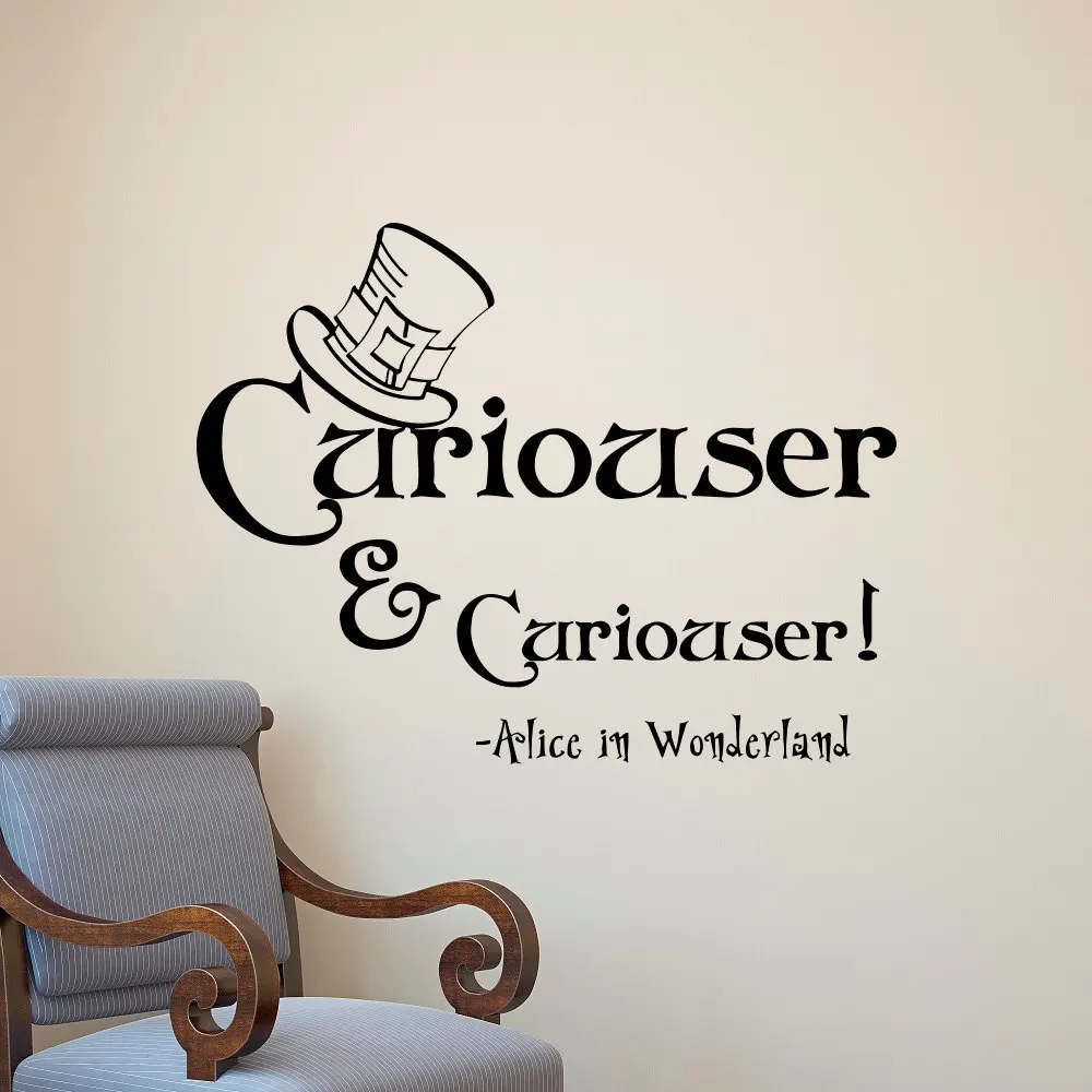 Алиса в стране чудес настенные наклейки цитаты гостиной спальни домашний Декор