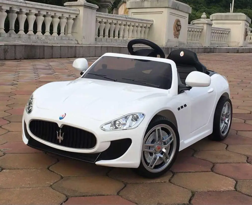 Model A White 12V16A литиевая батарея, четыре колеса, Детский Электрический автомобиль, детская коляска, четыре колеса, автомобиль с дистанционным управлением, игрушечный автомобиль, может кататься на - Цвет: Model A White