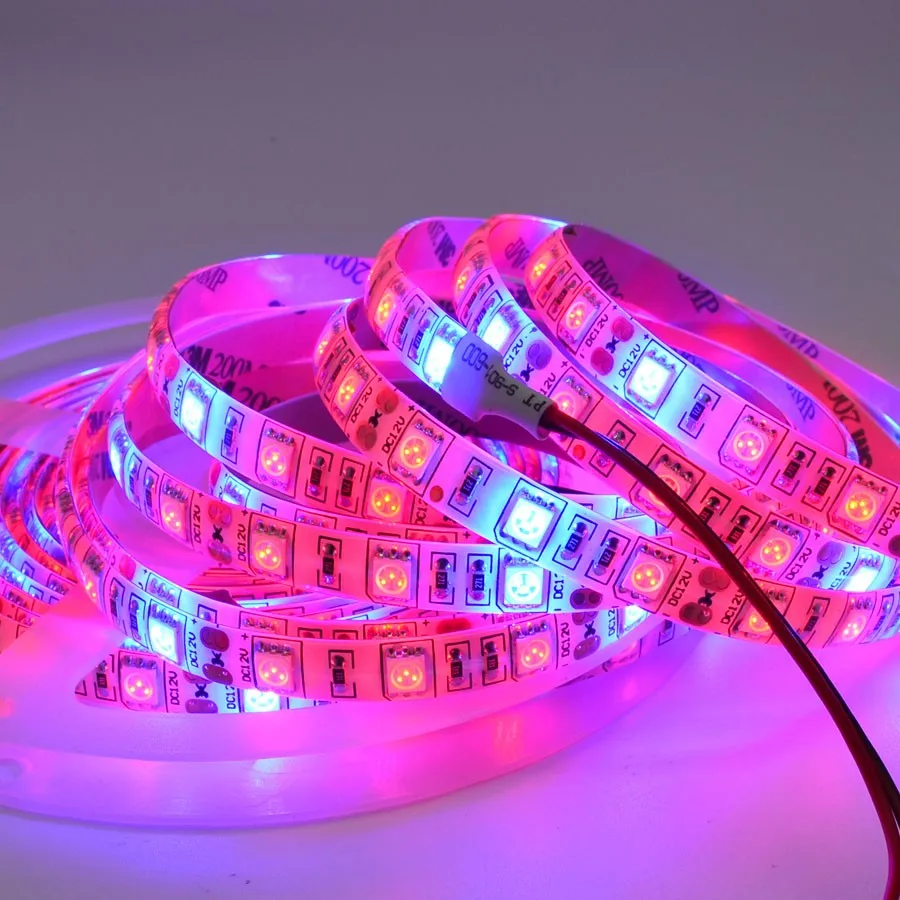 5 м/лот SMD5050 светодиодные лампы для выращивания растений DC12V Светодиодные красный