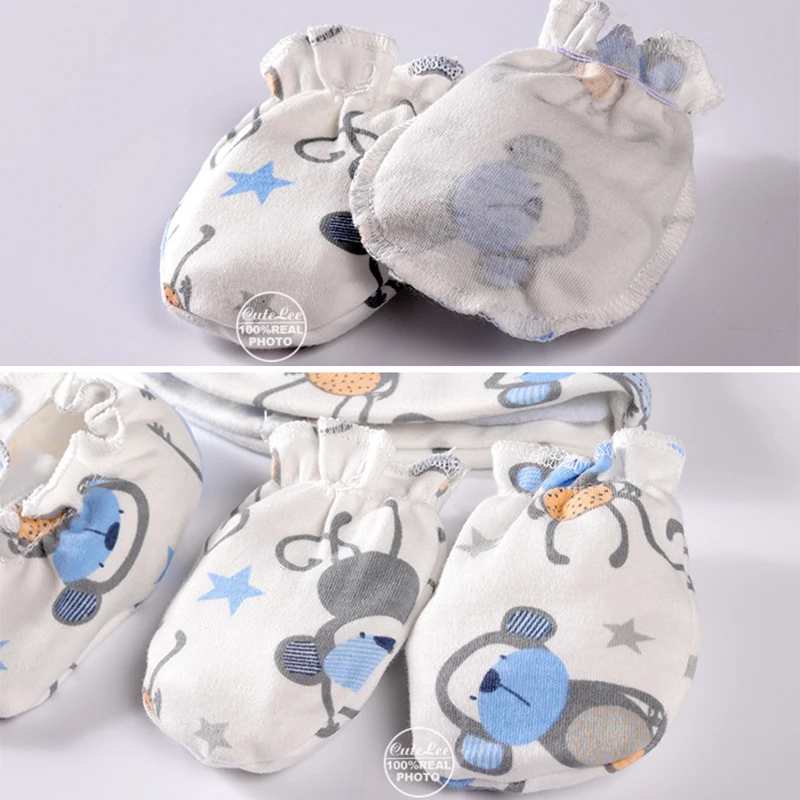 3 шт. перчатка для младенца перчатки с защитой от захвата шапка чехол ног защита