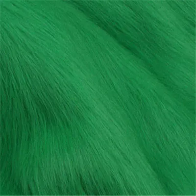 green Года! разноцветная ткань из искусственного меха, имитация меха животных, велюровая ткань для шитья, за штуку. 1 штука-50 см* 80 см - Цвет: green