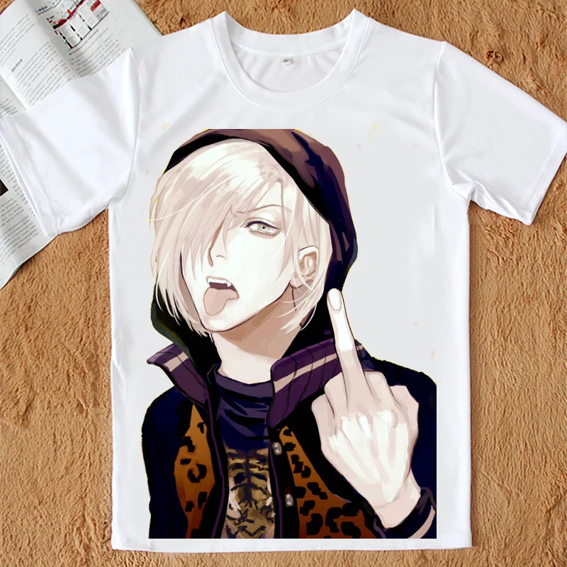 Coshome Yuri On Ice футболки Plisetsky Victor Nikiforov косплей аниме одежда Мужские взрослые