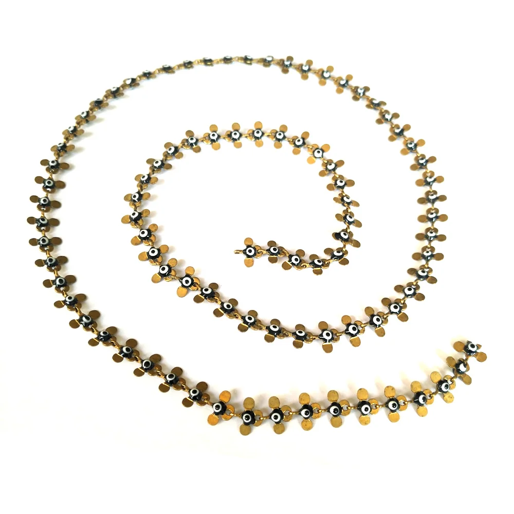Цепочка Счастливый глаз цепочка с цветными бусинами для аксессуаров|jewelry making