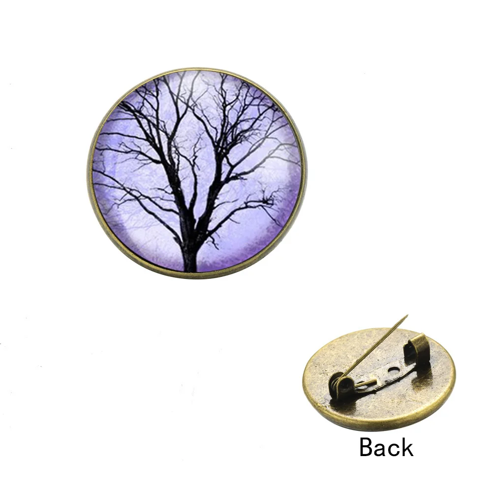 Броши креативные из коллекции с изображением китайского дерева жизни стеклянные