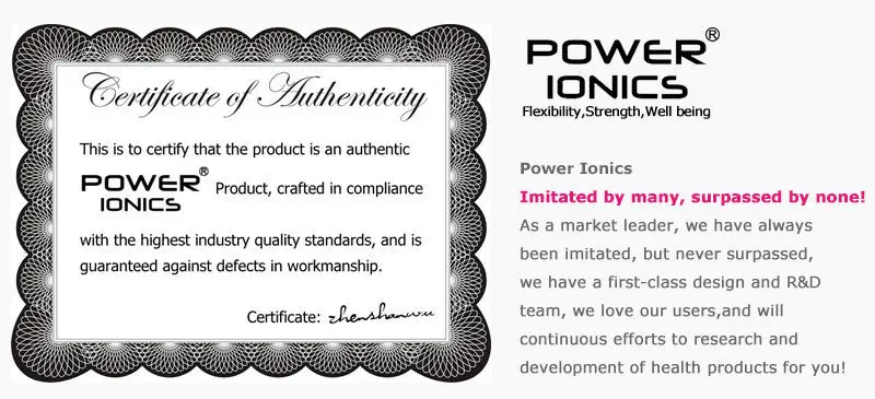 Bio Sports IDEDBAND Titanium 200" Power Ionics" для подростков(Унисекс) с воздействием магнитных полей на тело в терапевтических целях
