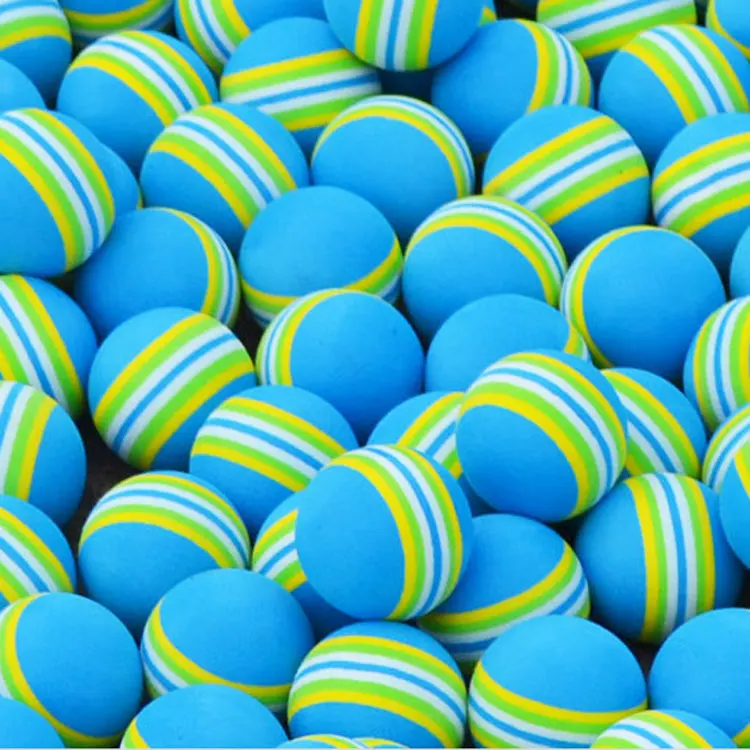 50pcs/bag EVA Foam Golf Balls Hot new Yellow/Red/Blue Rainbow Sponge Indoor golf Practice ball Training Aid | Спорт и развлечения