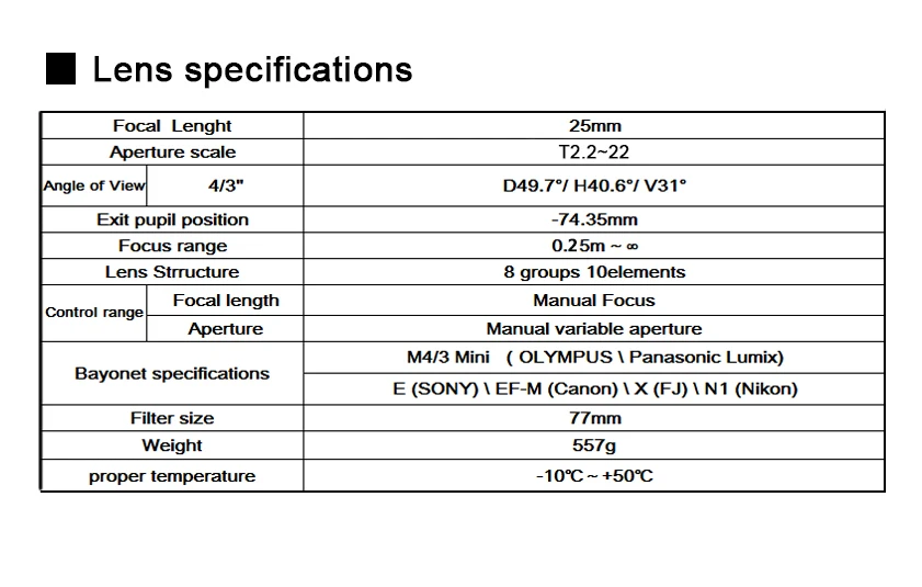 Meike 25 мм T2.2 ручная фокусировка портретный кино объектива для sony E-Mount DSLR камер A7 A6000 A6300 A6500 A7II A7III A7RII Nex-7 Nex-6 Nex-5 Nex-3