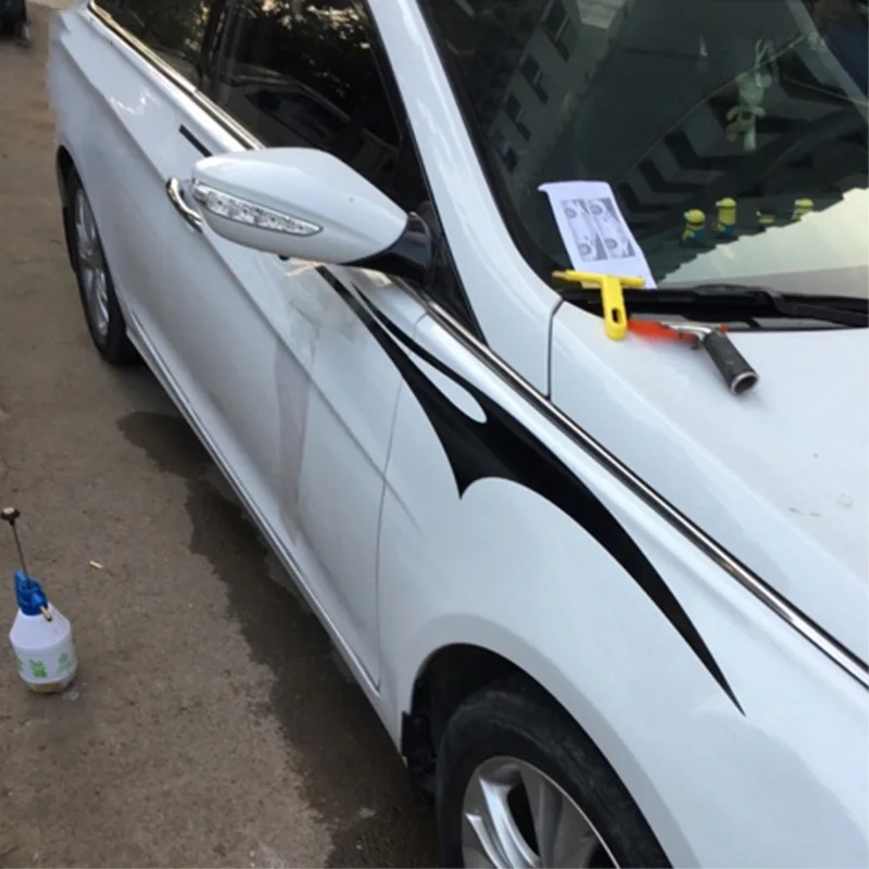 Крутые линии украшения автомобиля боковой ремонт стикер DIY виниловые наклейки и