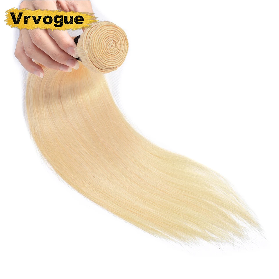 Vrvogue 613 пучки светлых волос прямые переплетения индийские волосы remy наращивание