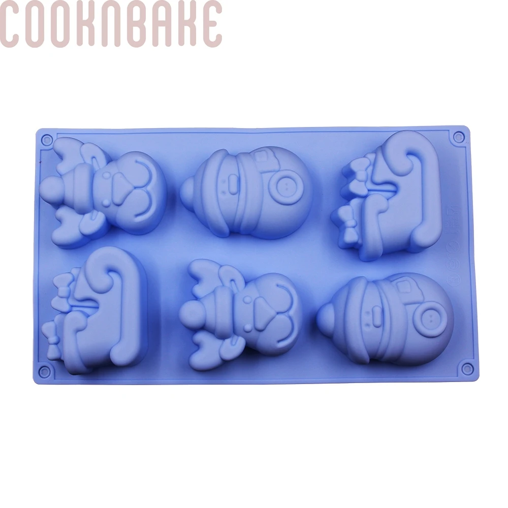 COOKNBAKE торт инструмент для выпечки Рождественский олень силиконовая форма для мыла ручной работы Смола гипсовый Снеговик сани форма конфеты chocoalte форма