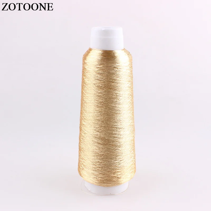 Фото ZOTOONE 3500 м/рулон DMC нить металлик DIY швейная ткань аксессуары для одежды вышивка Золотые Нитки для шитья №3