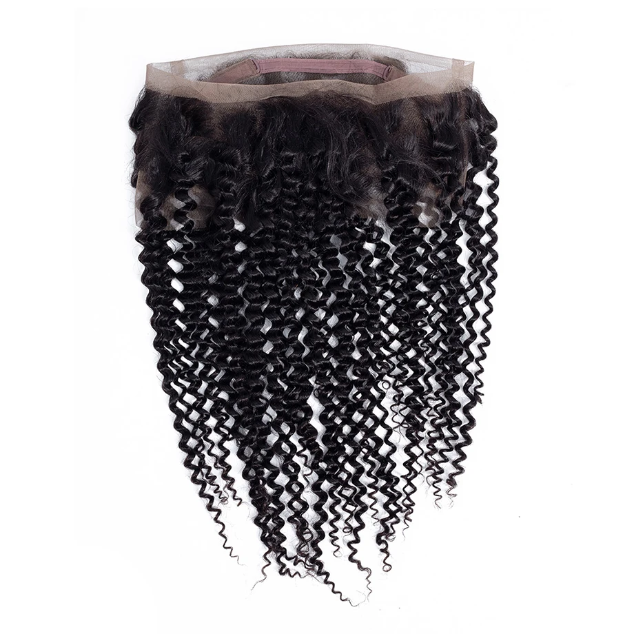 360 фронтальные с пучками кудрявые бразильские Remy человеческие волосы уток