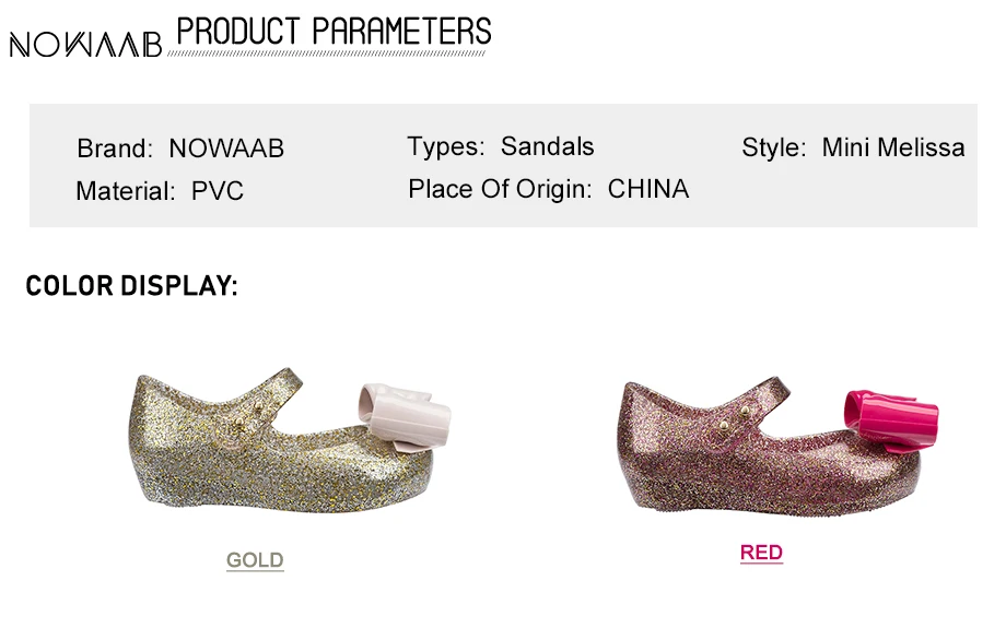 Mini Melissa Ultragirl/Новинка года; летние Пластиковые туфли для девочек с бантом; нескользящие сандалии; Детские пляжные сандалии Melissa для малышей