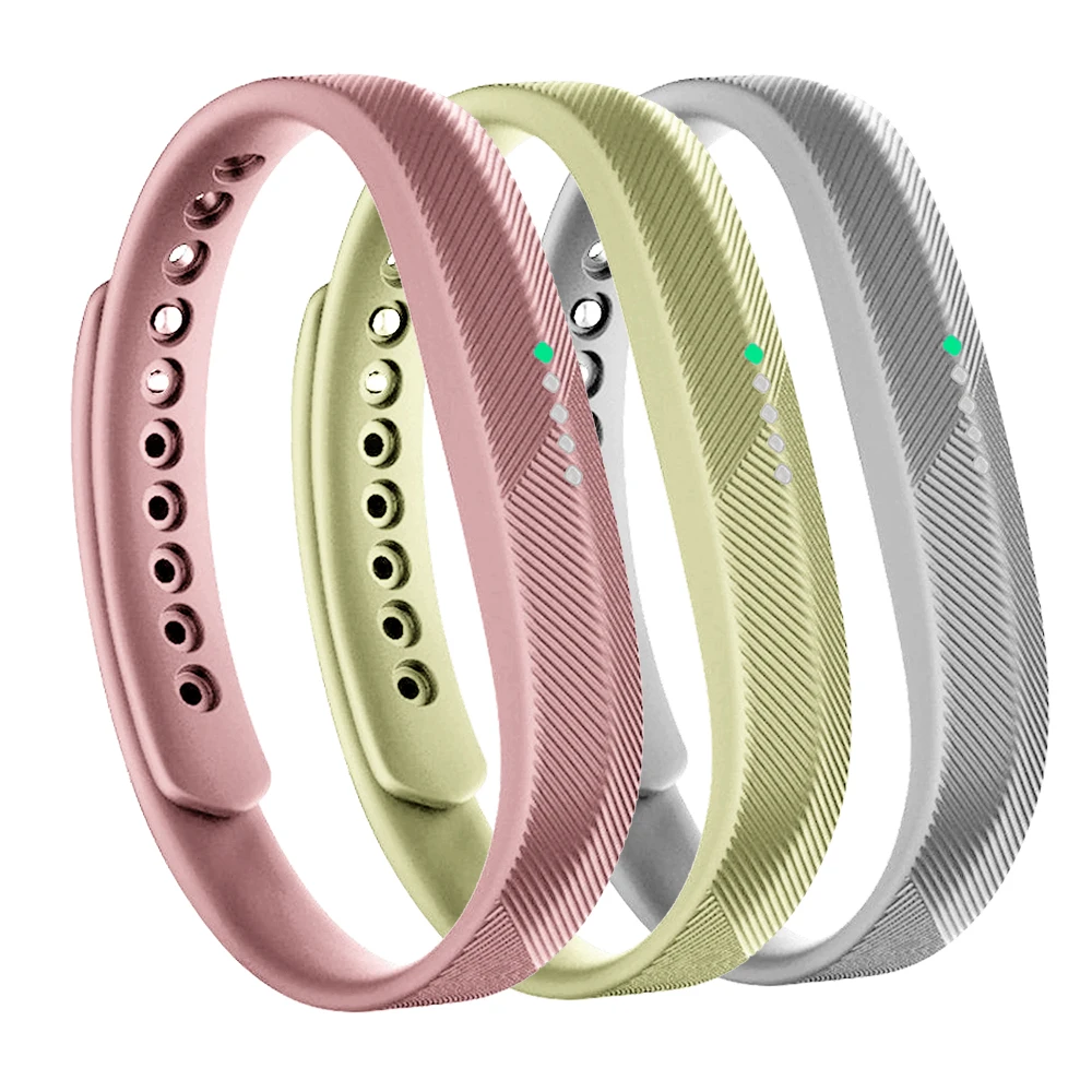 Аксессуары для Fitbit Flex, 2 ремешка, розовое золото, ремешок для наручных часов, ремешок для Fitbit Flex 2, сменный Браслет для умных часов