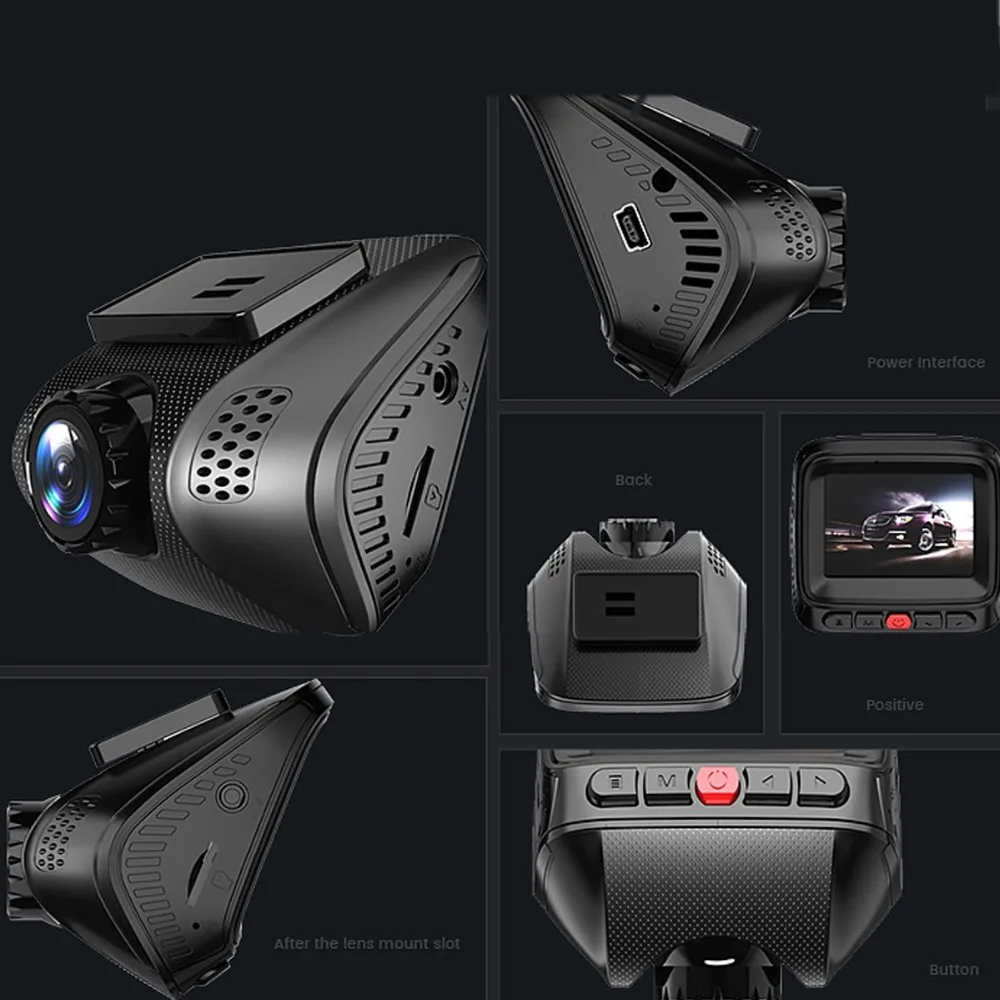 Видеорегистратор 1080P Автомобильный видеорегистратор широкоугольный для