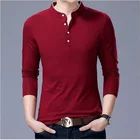 Рубашка мужская демисезонная из мягкого хлопка, повседневная однотонная модная блузка с воротником-стойкой, блестящая блузка, Размеры M -4xl
