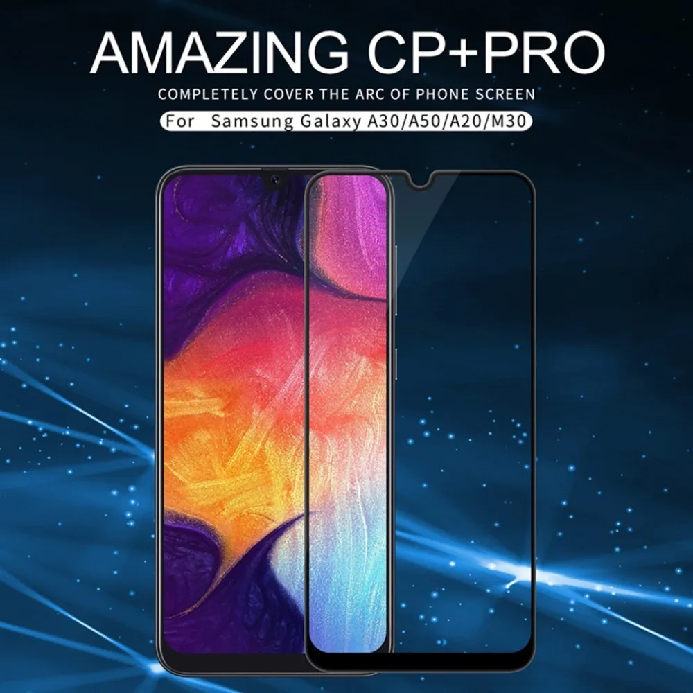 Защита экрана для Samsung Galaxy A20/A30/A50 Nillkin CP + PRO Полное покрытие закаленное стекло