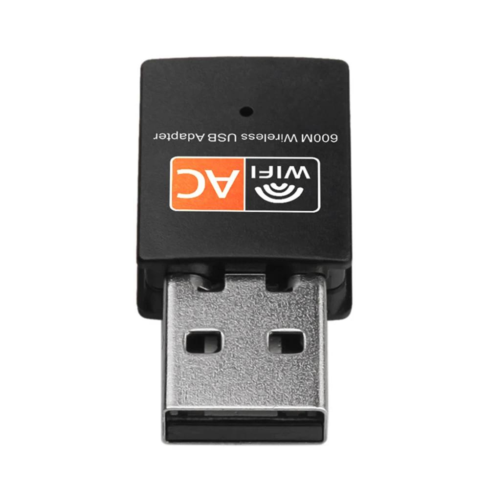 

600Mbps 2.4GHz +5GHz Dual Band Wifi Adapte Antenna Wifi 802.11a/b/g/n/ac Usb WiFi Adapter for MAC Windows (Black)